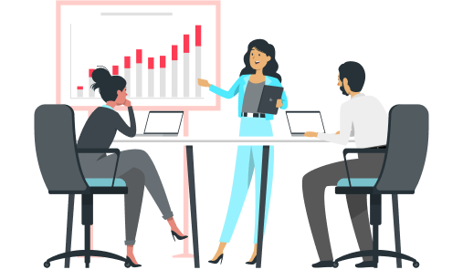 Business intelligence dashboard illustration